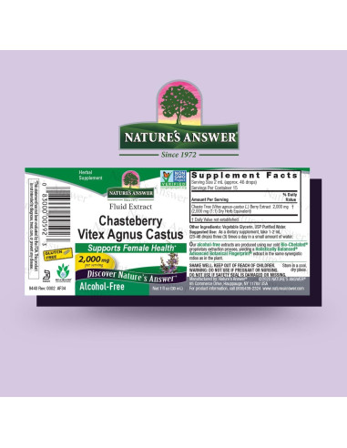 Baya de Vitex Sin Alcohol Nature's Answer 30 ml - Equilibrio Hormonal