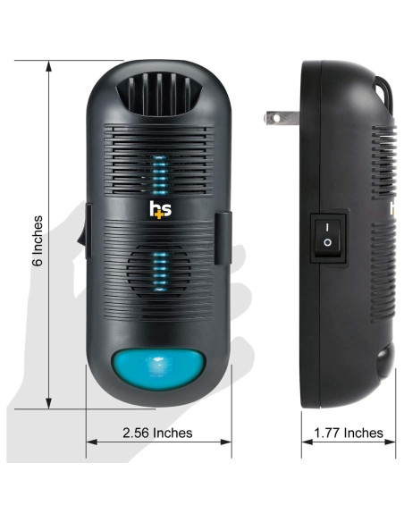 Purificador de Aire HealthSmart UV-C Portátil 27.87 m