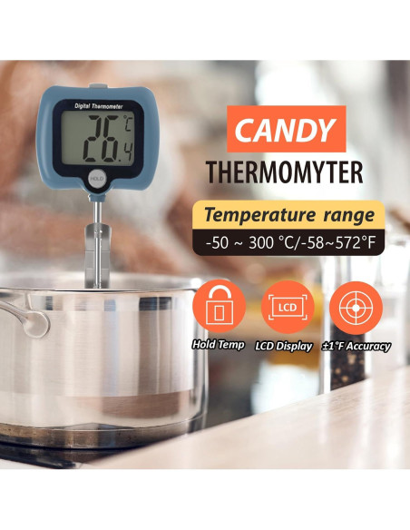 Termómetro Digital de Caramelo Efeng E89WK 25.4 cm Azul