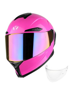 Casco Integral 1Storm HJAH15 Rosa Brillante Doble Visor M
