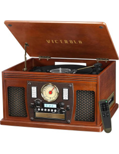 Reproductor de Vinilo Victrola 8-en-1 Bluetooth 3 Velocidades 2