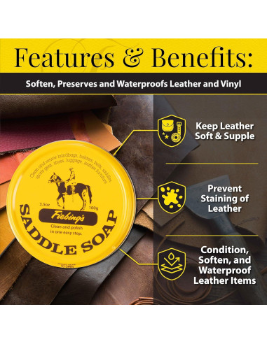 Jabón Limpiador y Acondicionador de Cuero Fiebing's 99g