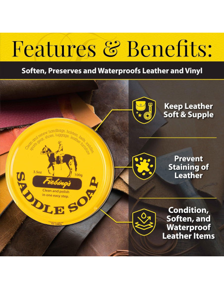 Jabón Limpiador y Acondicionador de Cuero Fiebing's 99g