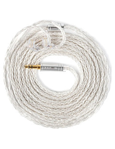 Cable IEM KBEAR ST24 Plus 2.0m Plata-Blanco HiFi 5N OCC