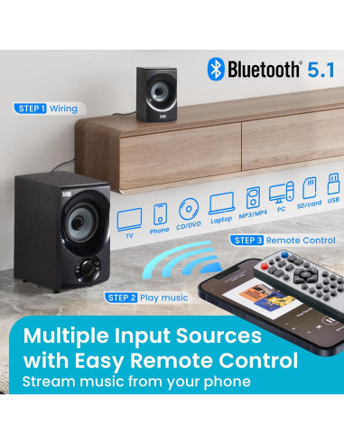 Sistema de Cine en Casa Bluetooth 5.1 Acoustic Audio AA5172 700W