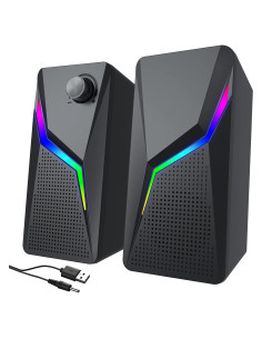 Altavoces de computadora AYJBKL CO-702 con RGB y USB