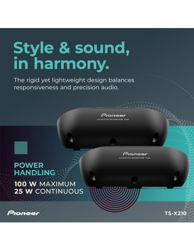 Altavoces Pioneer TS-X210 4" 3-Vía Montaje Superficial 100W