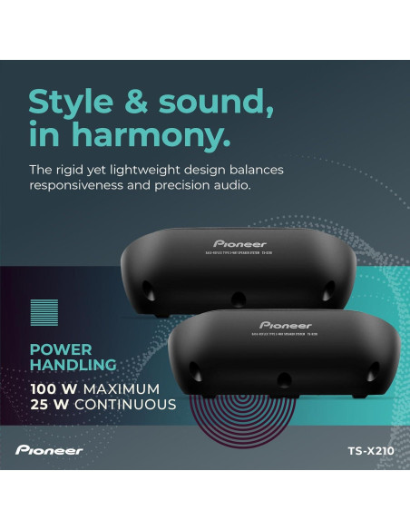 Altavoces Pioneer TS-X210 4" 3-Vía Montaje Superficial 100W