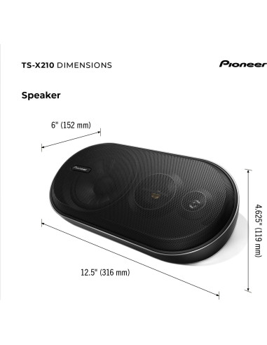 Altavoces Pioneer TS-X210 4" 3-Vía Montaje Superficial 100W