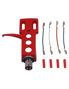 Cabezal H-4 Mxfans para Reproductor de Vinilo Rojo con 4 Cables