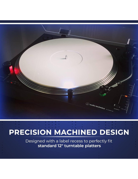 Alfombrilla de Tocadiscos Acrílico BOCO 12" (30.48 cm) Blanca