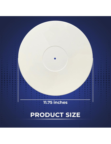 Alfombrilla de Tocadiscos Acrílico BOCO 12" (30.48 cm) Blanca