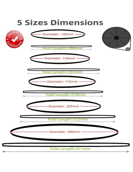 Correas de Giradiscos de Goma Samkosaca - 5 Tamaños
