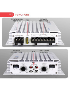 Amplificador Marino Pyle PLMRA400 4 Canales 400W Impermeable 2