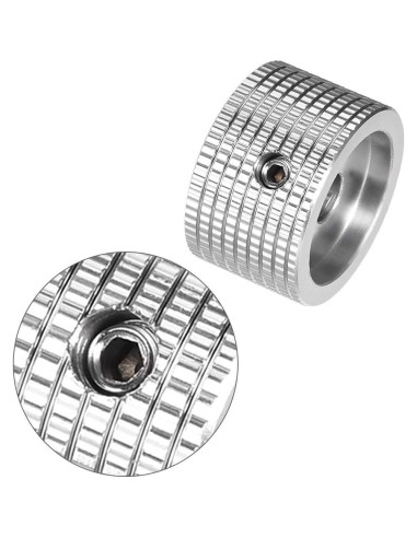 Perillas de Control de Volumen uxcell 25mm Aluminio Plateado 2pcs
