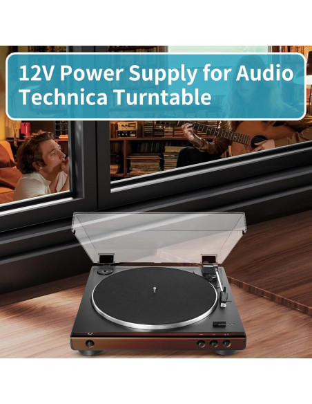 Cargador 12V Audio Technica AT-LP60X AT-LP120XUSB - 1.8m