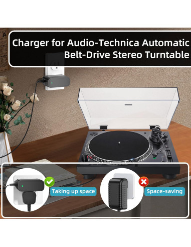 Cargador 12V Audio Technica AT-LP60X AT-LP120XUSB - 1.8m