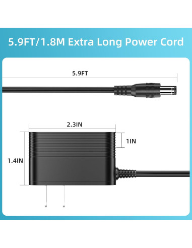 Cargador 12V Audio Technica AT-LP60X AT-LP120XUSB - 1.8m