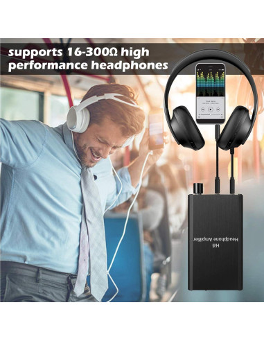 Amplificador de Auriculares HiFi MYPIN 3.5mm Portátil 2000mAh