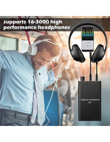 Amplificador de Auriculares HiFi MYPIN 3.5mm Portátil 2000mAh