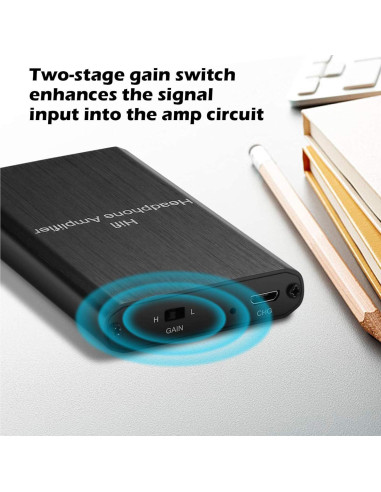 Amplificador de Auriculares HiFi MYPIN 3.5mm Portátil 2000mAh