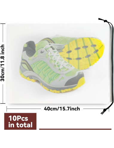 Bolsa para zapatos ZYF - 10 piezas, 40x30 cm, impermeable y a prueba de polvo