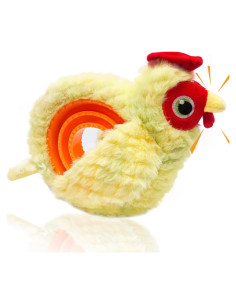 Juguete de Peluche Squeaky HUGEME para Perros Amarillo 15x20cm