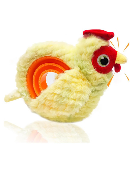 Juguete de Peluche Squeaky HUGEME para Perros Amarillo 15x20cm