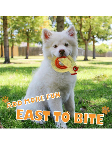 Juguete de Peluche Squeaky HUGEME para Perros Amarillo 15x20cm