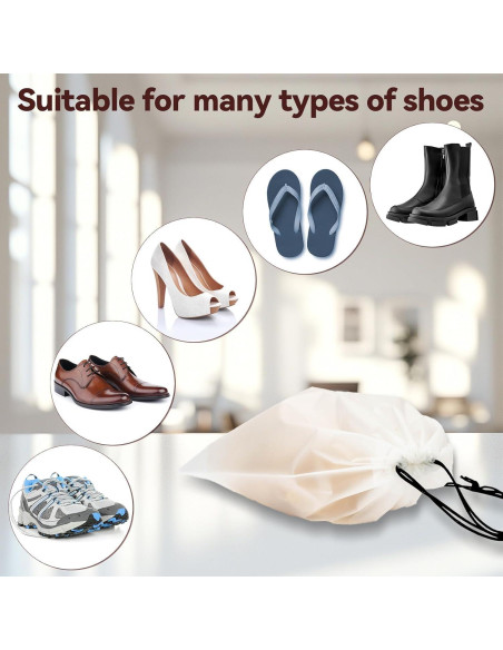 Bolsa para zapatos ZYF - 10 piezas, 40x30 cm, impermeable y a prueba de polvo