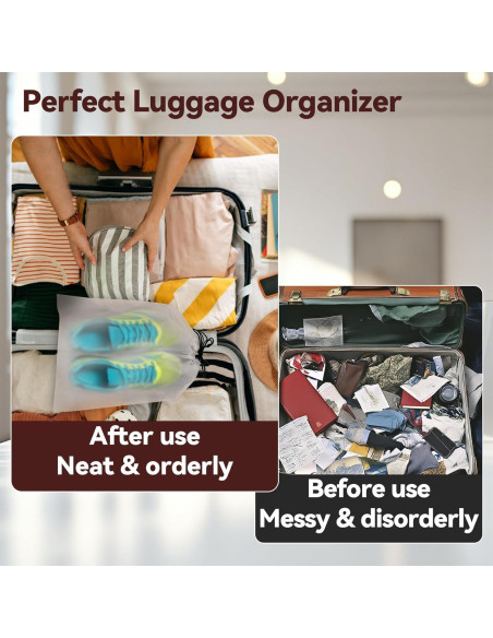 Bolsa para zapatos ZYF - 10 piezas, 40x30 cm, impermeable y a prueba de polvo