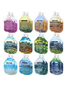 Kenning 24 Pcs Soportes Llaveros Desinfectante Religioso Mujeres