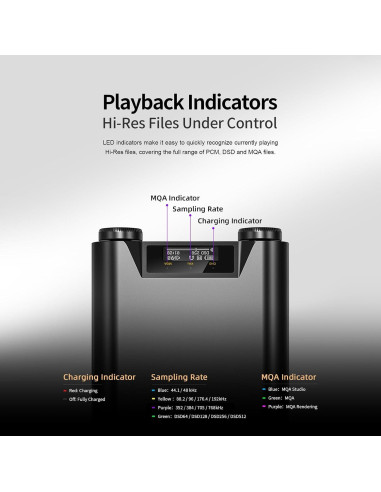 DAC/AMP Portátil SHANLING H5 HiFi Bluetooth 5.0 768kHz