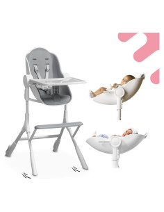 Silla Alta Convertible Oribel Cocoon Z - Gris Hielo - 8.4 kg