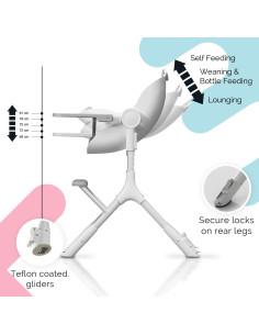 Silla Alta Convertible Oribel Cocoon Z - Gris Hielo - 8.4 kg 2