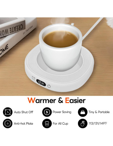 Calentador de Taza ZIHHO 28W 3 Temperaturas Negro/Rosa
