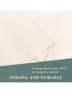 Cortina de Ducha Beige ABLUEN 180x188 cm PEVA Impermeable 2