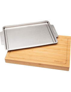 Tabla de Cortar de Bambú Cuisinart CPK-4884 con Bandeja Inoxidable 2