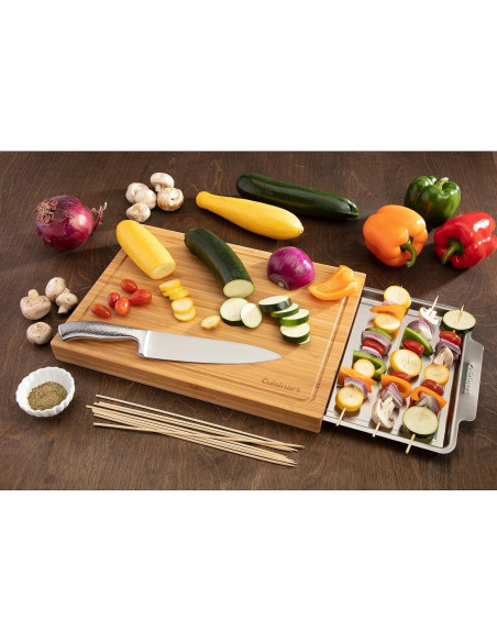 Tabla de Cortar de Bambú Cuisinart CPK-4884 con Bandeja Inoxidable
