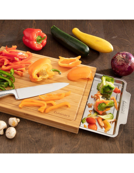 Tabla de Cortar de Bambú Cuisinart CPK-4884 con Bandeja Inoxidable