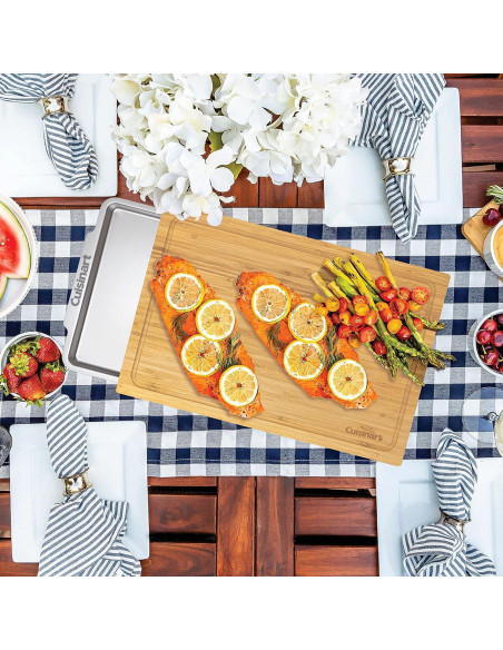 Tabla de Cortar de Bambú Cuisinart CPK-4884 con Bandeja Inoxidable