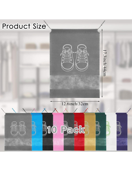 10 Bolsas de Zapatos Portátiles KINYFY 32x44 cm Impermeables