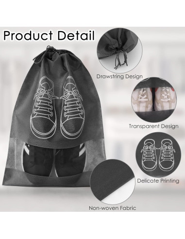 10 Bolsas de Zapatos Portátiles KINYFY 32x44 cm Impermeables