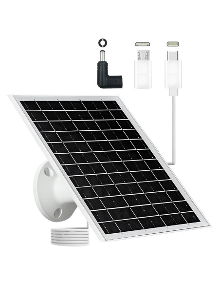 Panel Solar NEWCONNY 6W 5V Portátil USB-C Micro USB Blanco