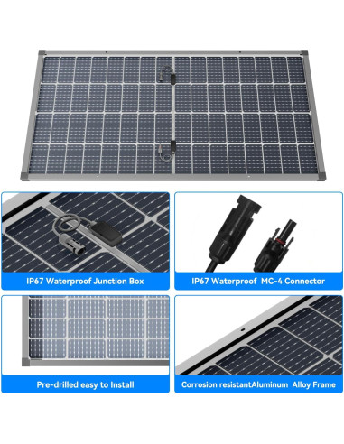 Kit Solar 200W WERCHTAY Bifacial PWM 30A Celdas A+
