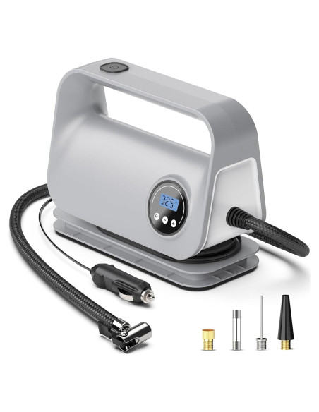 Compresor de Aire Portátil YIJU 12V con Manómetro Digital