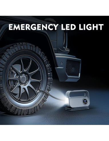 Compresor de Aire Portátil YIJU 12V con Manómetro Digital