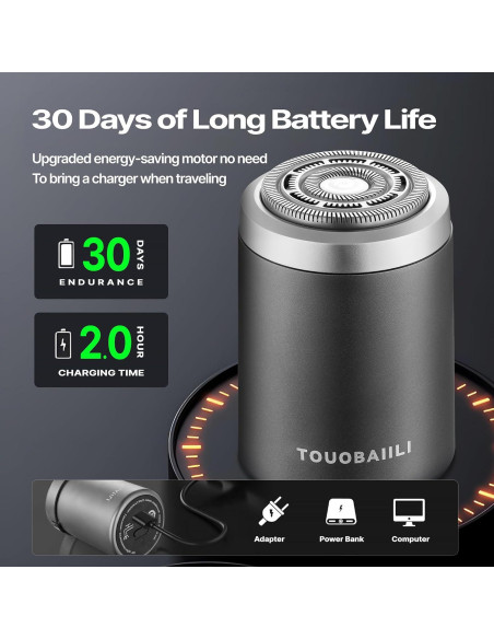 Afeitadora eléctrica Touobaiili Mini T01 a prueba de agua IPX7