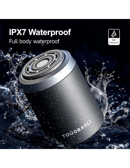 Afeitadora eléctrica Touobaiili Mini T01 a prueba de agua IPX7