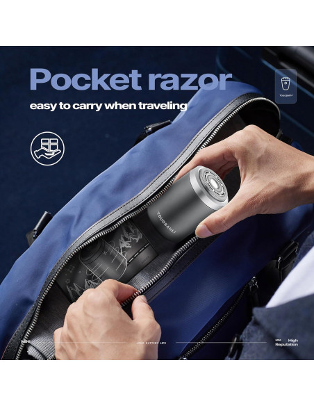 Afeitadora eléctrica Touobaiili Mini T01 a prueba de agua IPX7